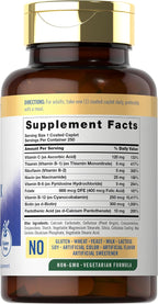 Carlyle Complejo de Vitaminas B con Vitamina C | 250 Comprimidos | Suplemento para Mujeres y Hombres | Vegetariano, Sin OGM y Sin Gluten