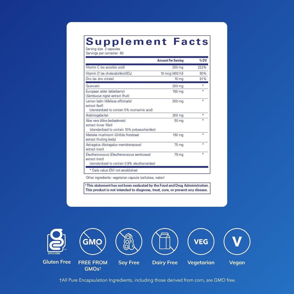 Pure Encapsulations Daily Immune | Fórmula Inmunitaria Completa con Vitaminas, Minerales y Apoyo Herbal | 120 Cápsulas
