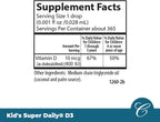Carlson Kid's Super Daily D3 - Gotas de Vitamina D3 para Niños, 400 UI, 365 Gotas