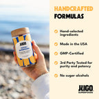 JUGO Focus + Superfoods Gominolas de Ashwagandha con Vitamina D3 y Mezcla de Superfrutas