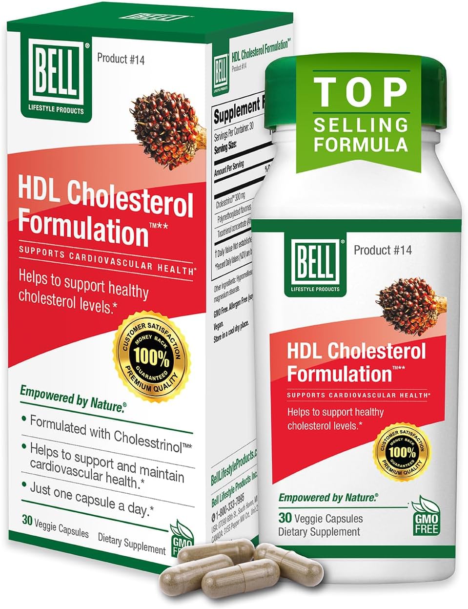 Bell HDL Cholesterol Formulation™ - Complemento para la Salud Cardiovascular, 30 Cápsulas