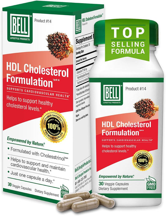 Bell HDL Cholesterol Formulation™ - Complemento para la Salud Cardiovascular, 30 Cápsulas