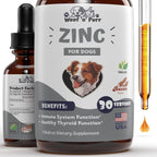 Zinc para Perros - Suplemento de Zinc Líquido para la Piel, el Pelaje y la Salud Inmunológica - 1 fl oz - Sabor a Bacon