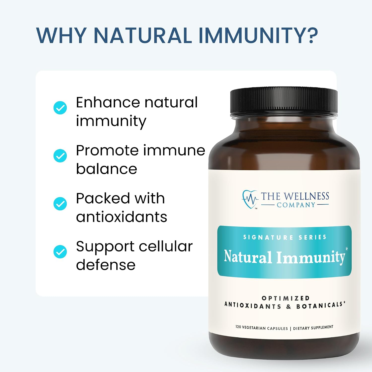 Natural Immunity - Refuerzo Inmunológico Botánico con Orégano, Reishi, Zinc, Vitamina C y Quercetina | 120 Cápsulas (2 Meses)