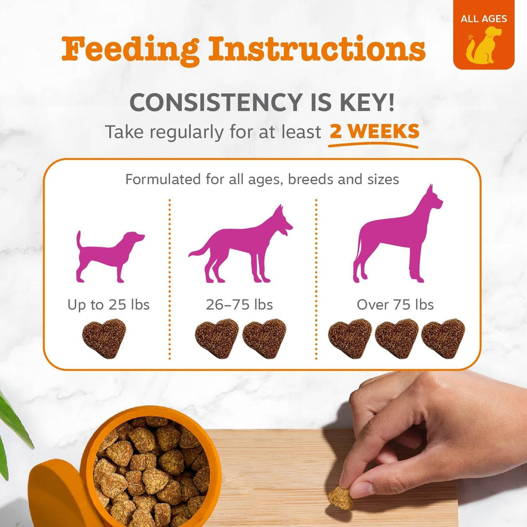 Zesty Paws Omega 3 Fish Oil for Dogs - Suplemento para Perros con Omega 3 para Cadera, Articulaciones y Piel, Sabor Bacon (90 Masticables)