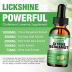 lickshine 2 Pack Gotas Líquidas de Bergamota Cítrica 3000 mg - Alta Absorción - Suplemento Antioxidante y para el Sistema Inmunitario, 2 x 118 ml