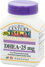 21st Century DHEA 25 mg Cápsulas, 90 Cápsulas (Paquete de 2)