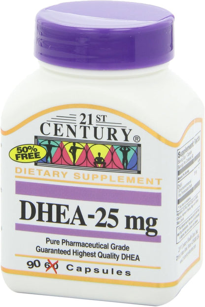 21st Century DHEA 25 mg Cápsulas, 90 Cápsulas (Envase de 2) – Image 5