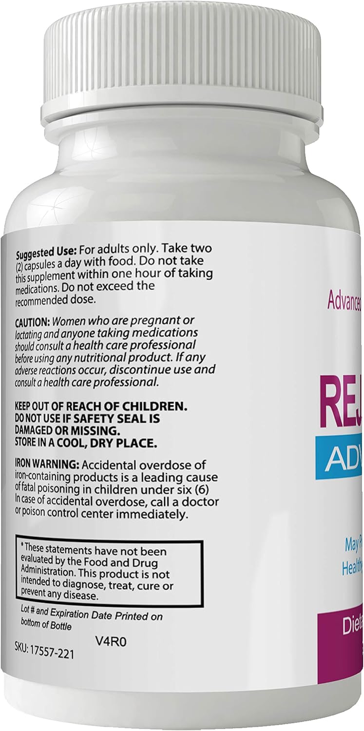 Rejuvalex Advanced Fórmula Avanzada con Biotina para Cabello, Piel y Uñas - 60 Cápsulas