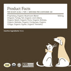 Fera Pets Suplemento de Hongos para Perros y Gatos con Cola de Pavo - USDA Orgánico - 120 Dosis