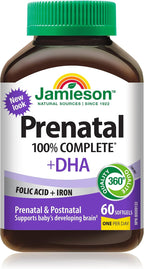 Jamieson PRENATAL Complejo multivitamínico con DHA - 60 Cápsulas blandas