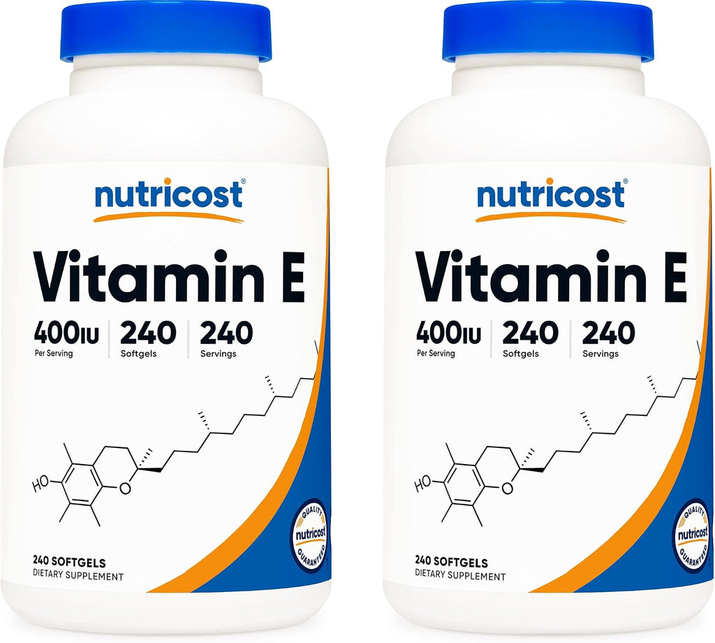 Nutricost Vitamina E 400 UI, 240 Softgels (2 unidades)