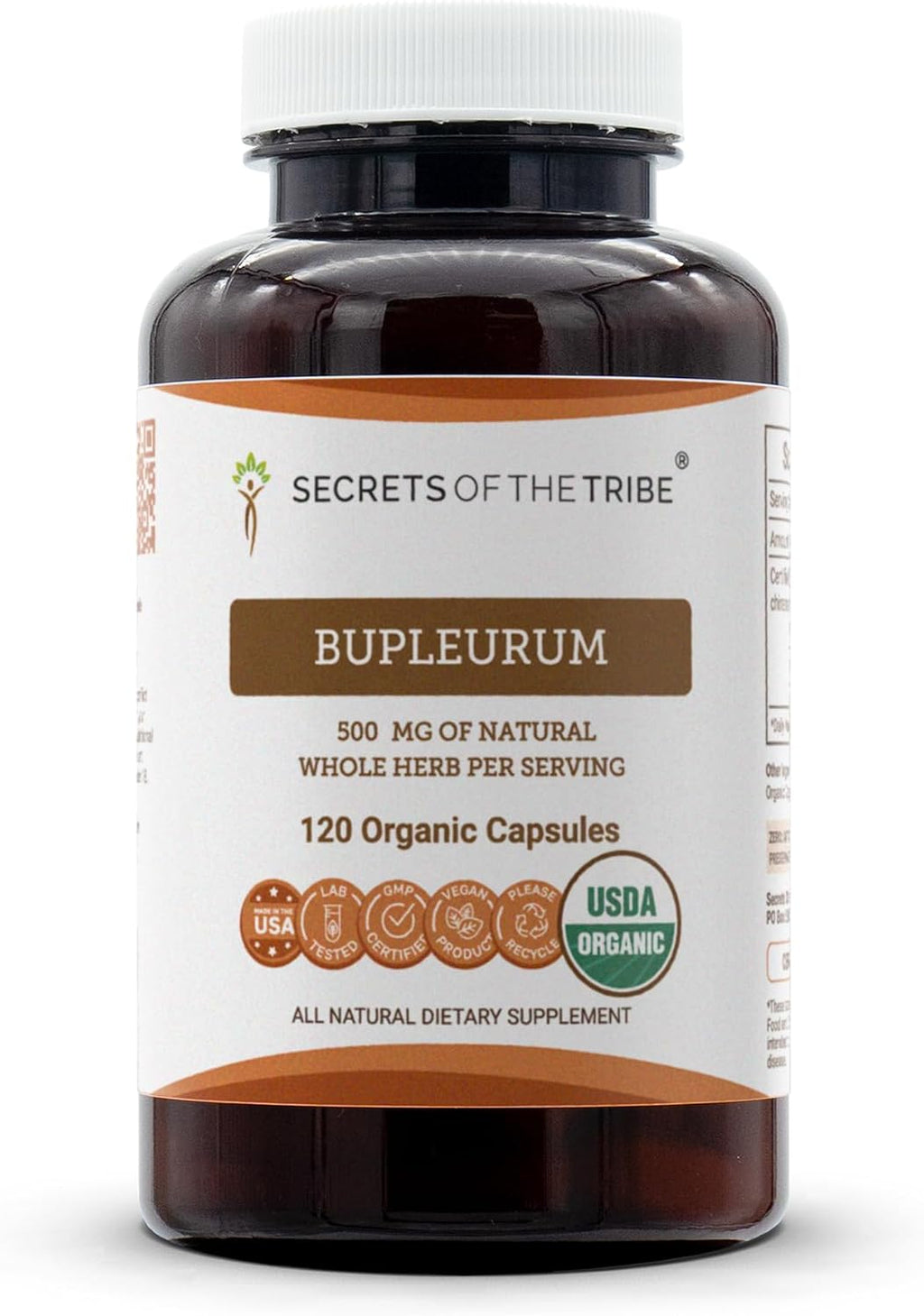 Cápsulas Orgánicas de Bupleurum Chinense - Secrets of the Tribe (120 uds.)