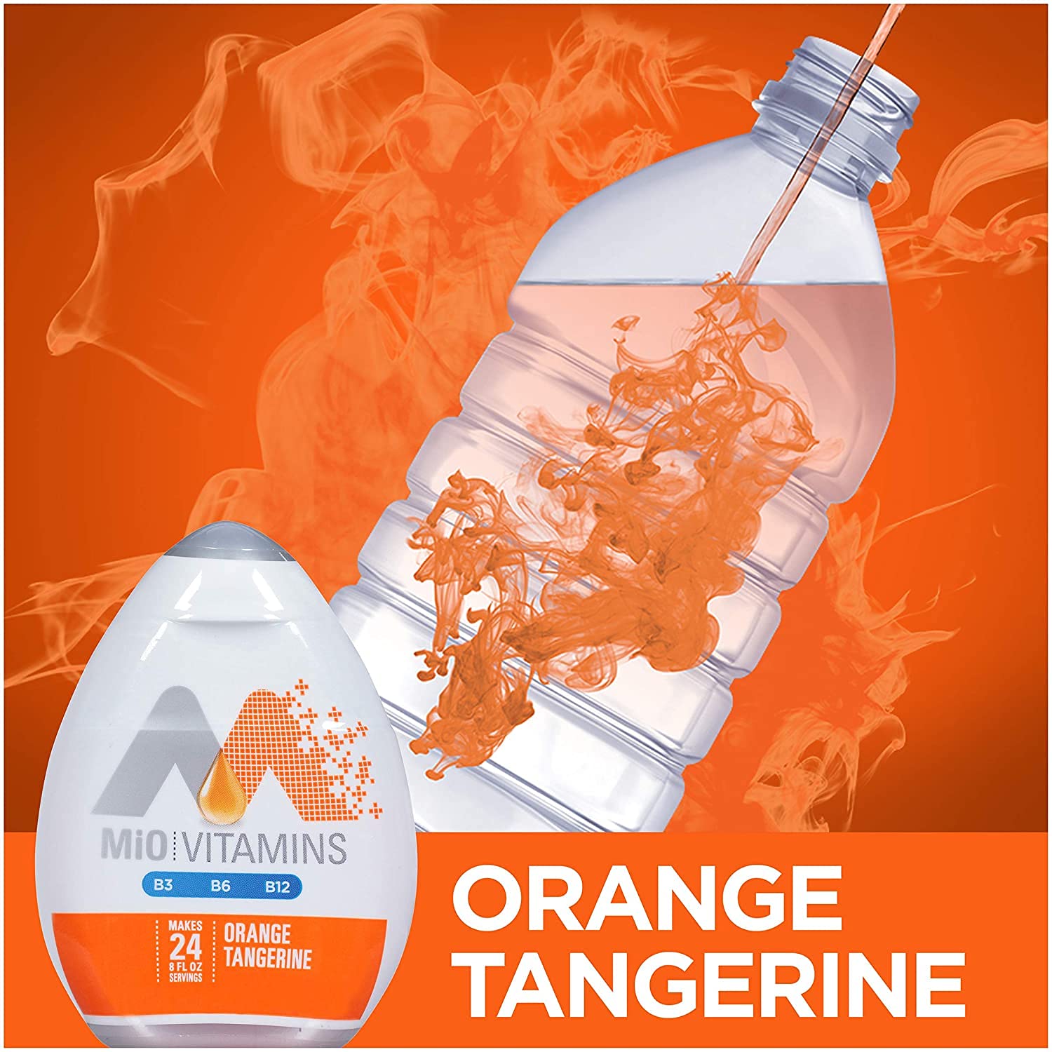 MiO Vitamins - Liquid Water Enhancer with Vitamins, Orange Tangerine, 4 Count 1.62 fl oz Bottles