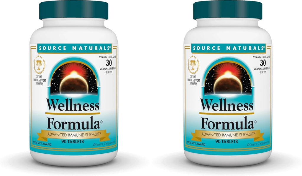 Source Naturals Wellness Formula - Complejo Multivitamínico y Defensa Herbal, 90 Comprimidos