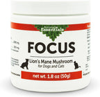 Animal Essentials Focus Lions Mane Mushroom Supplement para Perros y Gatos – 1.8 oz (51 g)