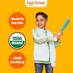 Feel Great USDA Organic Liquid Vitamin D Drops for Infants & Toddlers (2 oz) w/ K2 for Absorption
