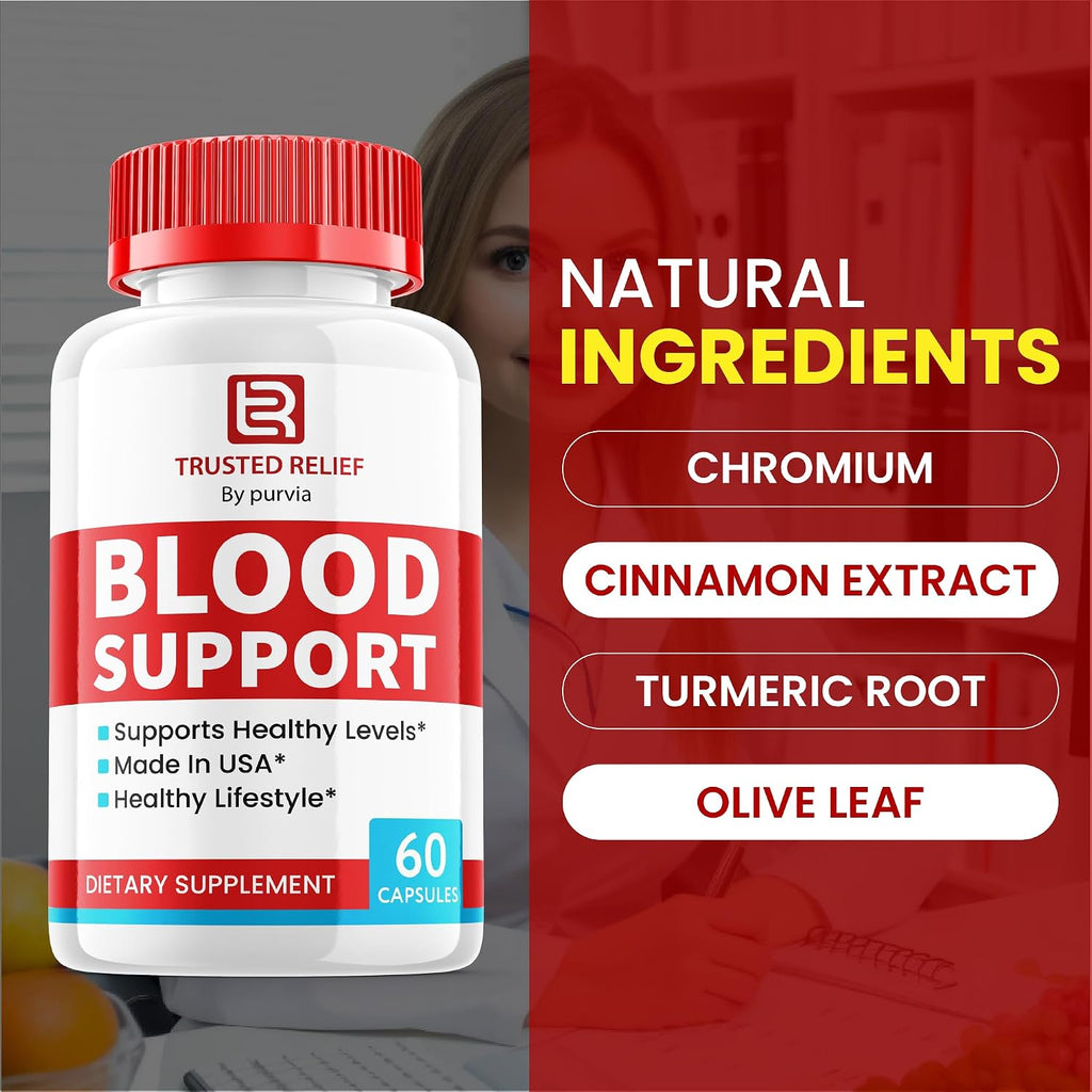 Trusted Relief Blood Support (3 Paquetes) - 180 Cápsulas