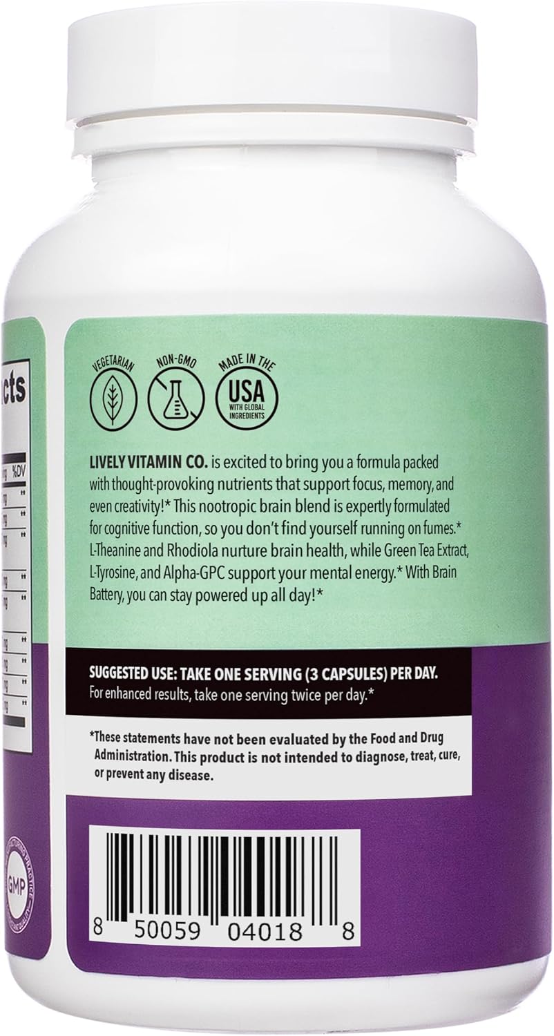 Lively Vitamin Co Brain Battery - 90 Cápsulas