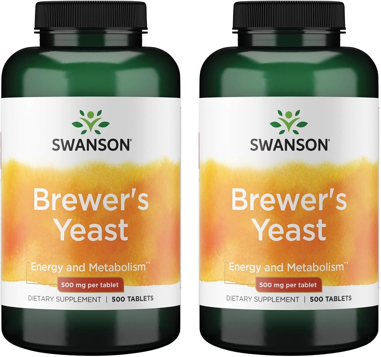 Swanson Levadura de Cerveza - Fórmula de Complejo B (500mg, 500 Comprimidos)