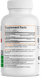 Bronson Vitamina K2 (MK-7) con D3 Extra Strength - 10.000 UI D3 + 120 mcg MK-7, 60 cápsulas