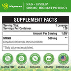 NMNH (Dihidronicotinamida Mononucleótido) 500mg - Suplemento NAD+ - 120 pastillas