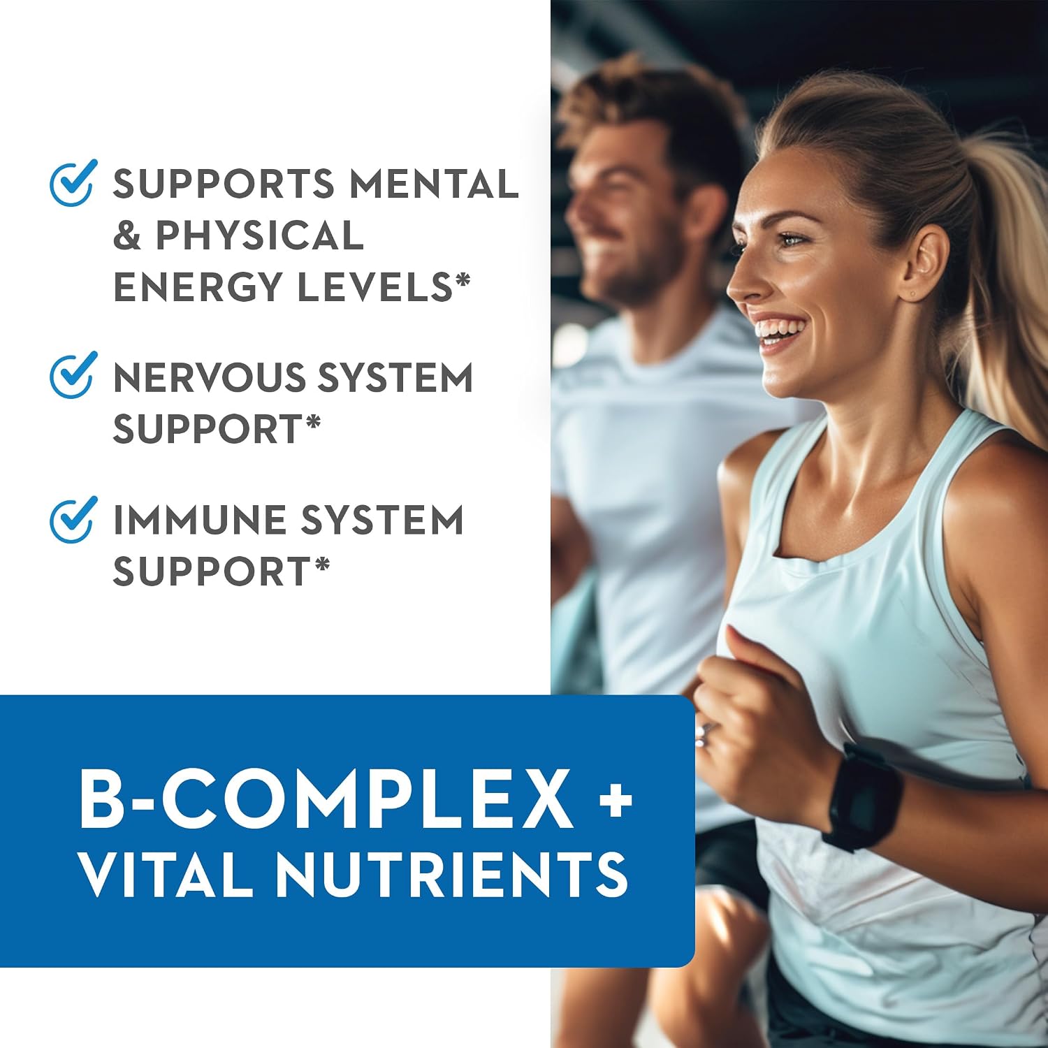 Vitaminerals 2BG+ B Complex Immune Support High Potency B Complex con Mezcla de Frutas y Verduras - 120 Cápsulas Vegetales
