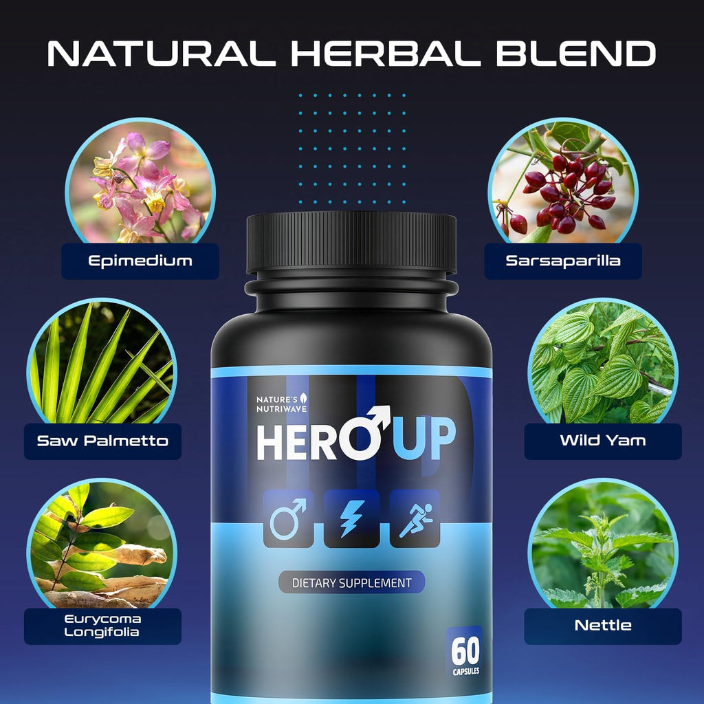 HeroUP – Cápsulas Vegetales con Vitamina C, 60 Cápsulas