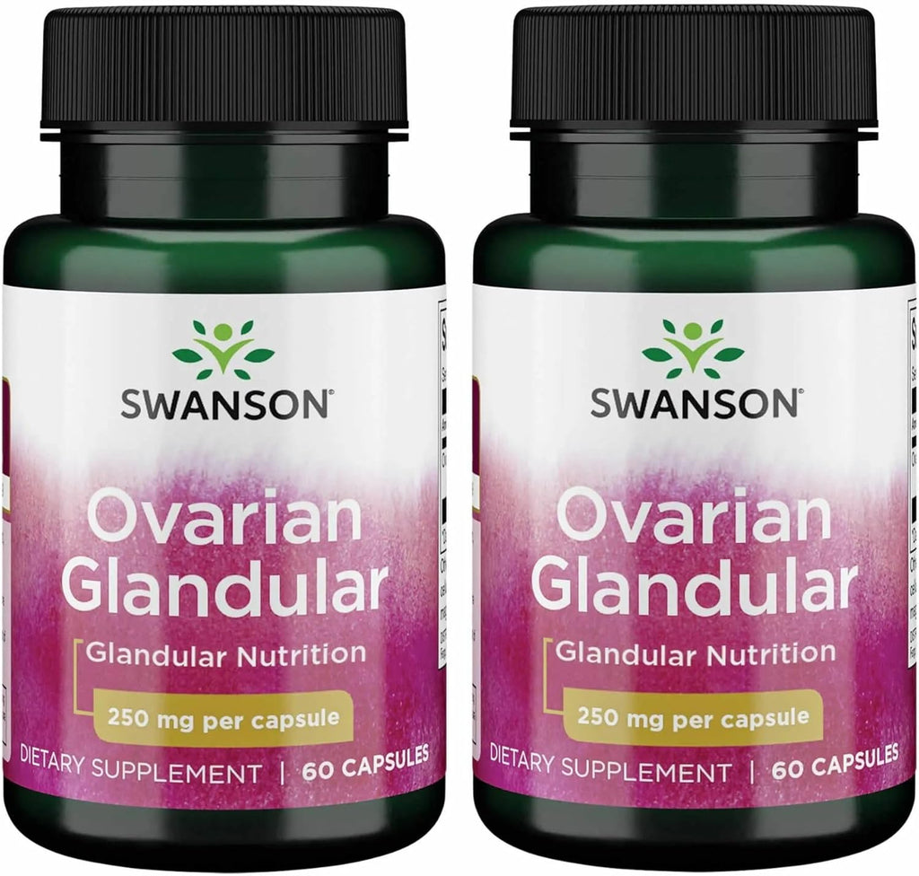 Swanson Glandular Ovarian Supplement - Female Support - 60 Capsules 250 mg