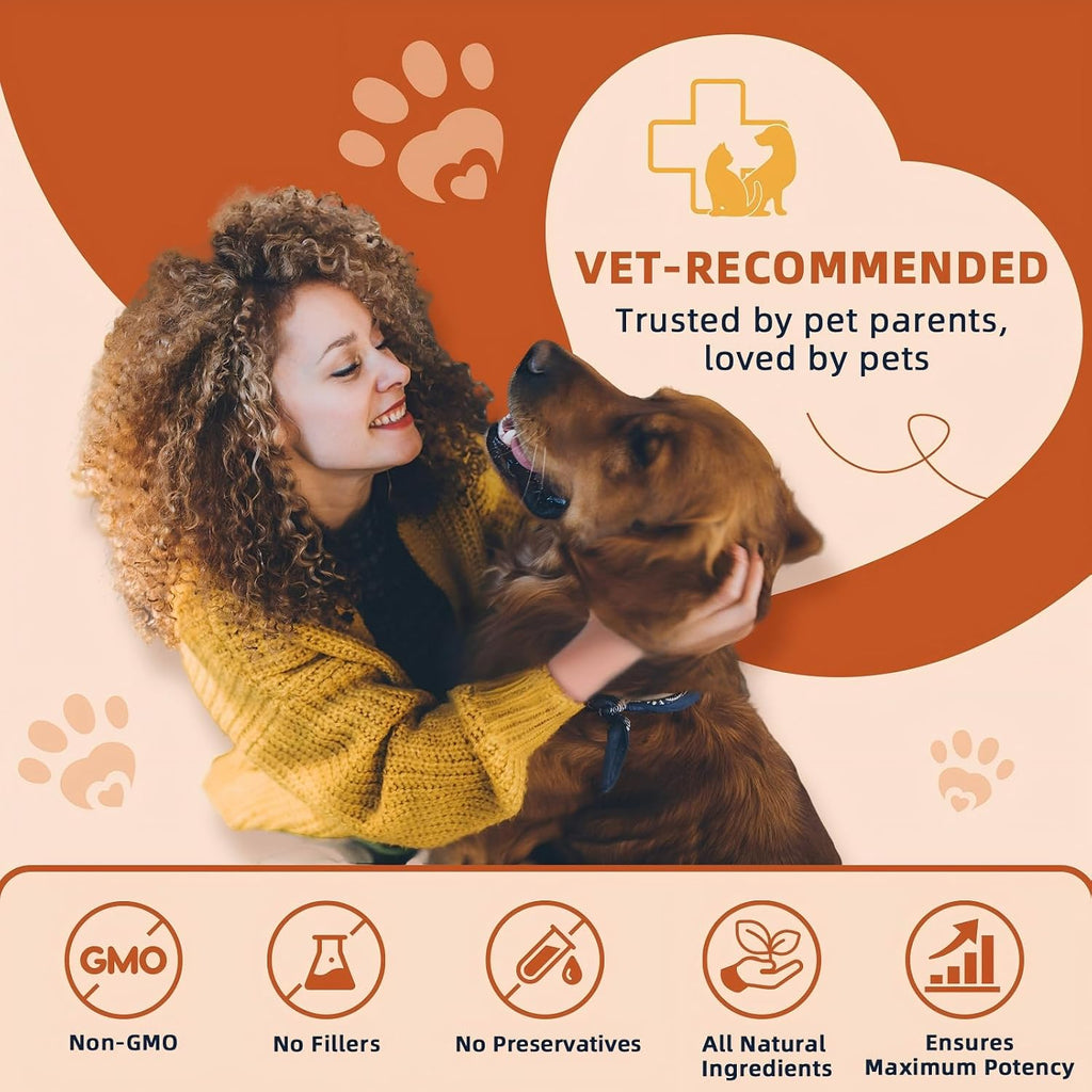 ZEBORA Probióticos para Perros - Masticables de Calabaza para Salud Digestiva e Inmunidad, 120 unidades