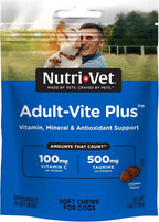 Nutri-Vet Adult-Vite Plus Multivitamínico para Perros, Snacks Blandos, 70 Unidades