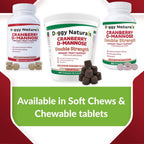 Cranberry D-Mannose para Perros y Gatos - Apoyo para el Tracto Urinario - 60 Comprimidos Masticables