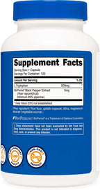 Nutricost L-Tryptophan 500 mg, 120 Capsules (2 Bottles)
