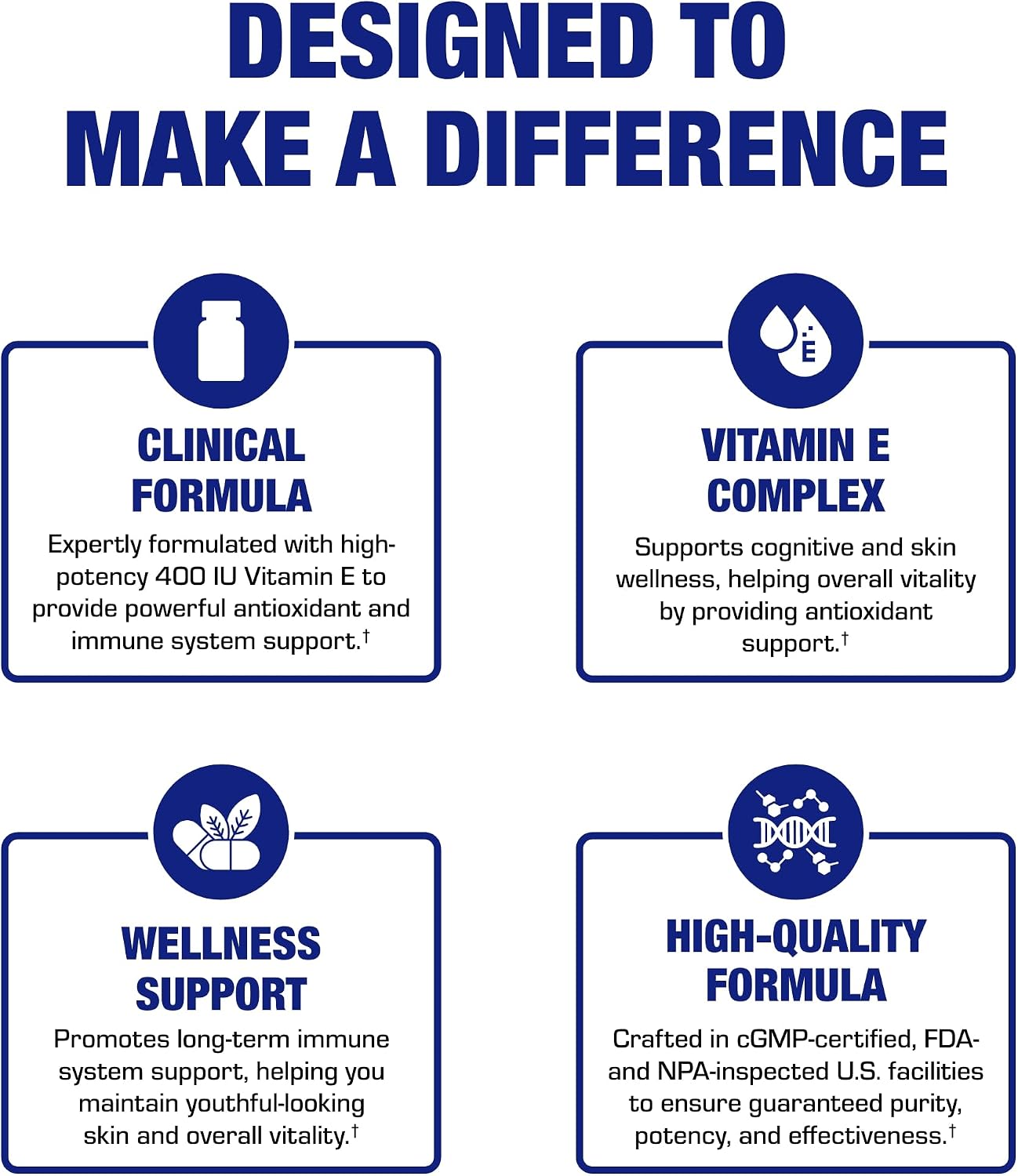 Vitamin E 400 IU - Natural Clinical Formula with d-alpha-tocopherol and mixed tocopherols - 90 Softgels