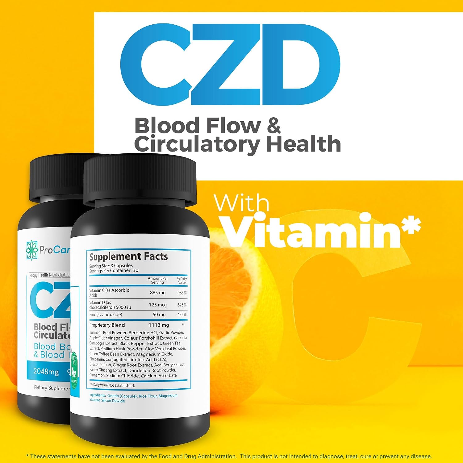 CDZ Suplemento de Vitamina C, D, Zinc y Hierbas