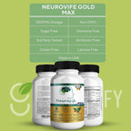 NeuroVife Gold Max Fórmula Nootrópica, Complejo para la Concentración y Claridad Cognitiva, 60 Cápsulas