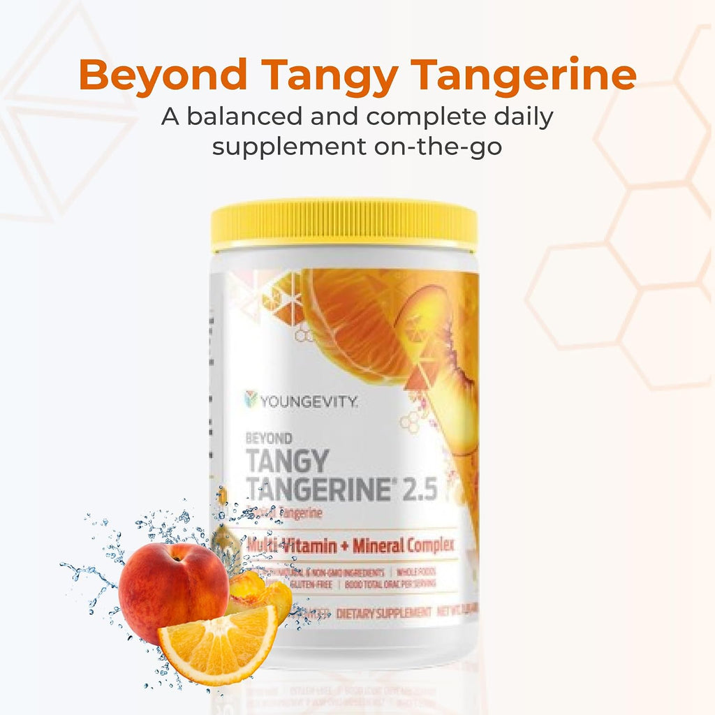 Youngevity Beyond Tangy Tangerine 2.5 Tropical Tangerine - Complejo Multivitamínico y Mineral (30 dosis)