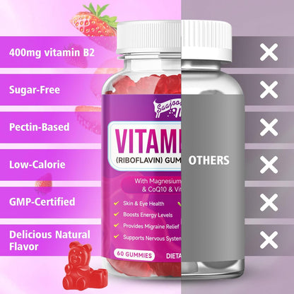 Gominolas de Vitamina B2 - Riboflavina 400 – Protección de las células frente al daño oxidativo: Actúa como – Image 6