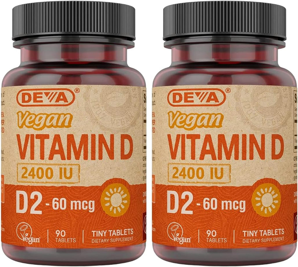 DEVA Vitamina D2 Vegana 60 mcg (2400 UI) - 180 Comprimidos