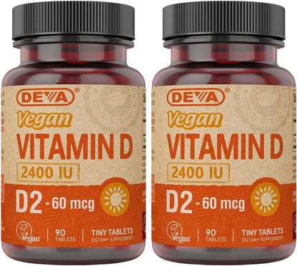 DEVA Vitamina D2 Vegana 60 mcg (2400 UI), 90 – Origen: La vitamina D2 es de origen vegetal (hongos, levaduras – Image 6
