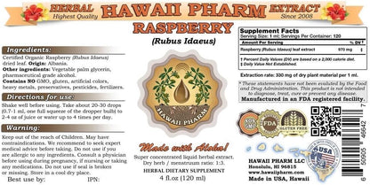 Hawaii Pharm Extracto Líquido de Frambuesa, Grado Profesional, Tintura Artesanal de Frambuesa (Rubus idaeus), 59 ml – Image 2