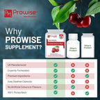 Prowise Healthcare Cherry Max+ 2100 mg – 90 cápsulas veganas de alta potencia