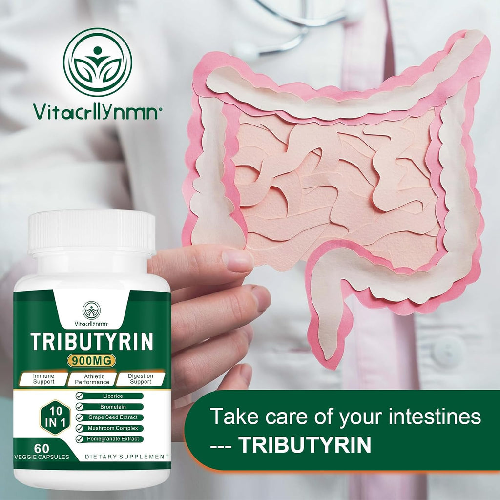 Suplemento de Tributirina - Precursor de Butirato para el Soporte de la Barrera Intestinal, 60 Cápsulas