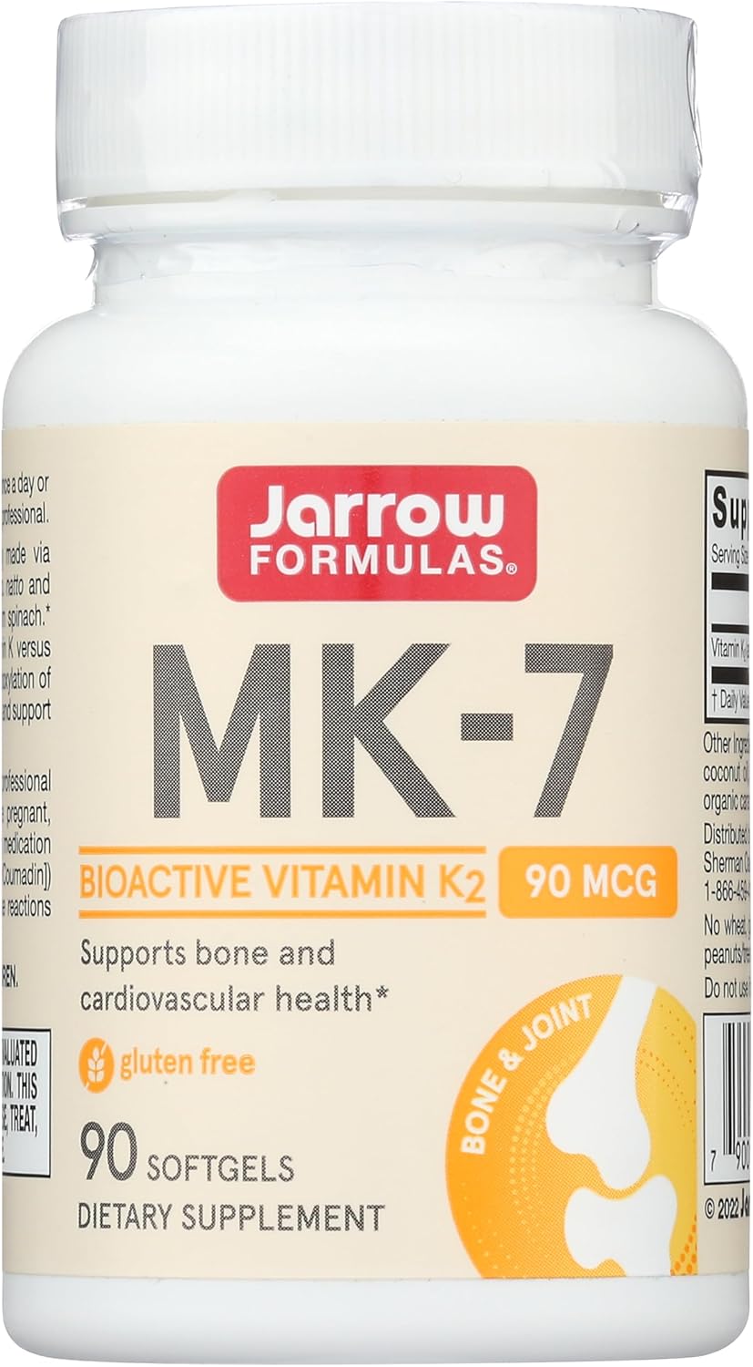 Jarrow Formulas Vitamina K2 MK-7, 90 mcg, 90 Cápsulas Blandas