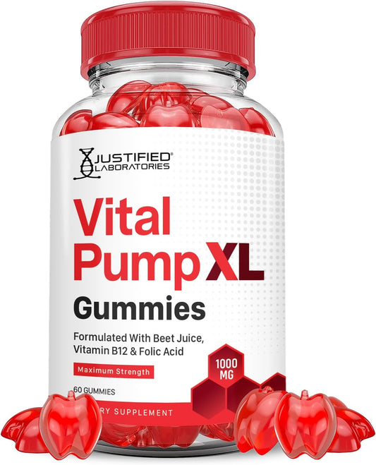 Justified Laboratories Vital Pump XL Performance Gummies 1000MG Advanced Formula