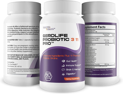 Gerdlife Probiotic 3 11 Pro - Probiótico para el Alivio del Reflujo Ácido, 11 Cepas Premium, Salud Digestiva – Image 4