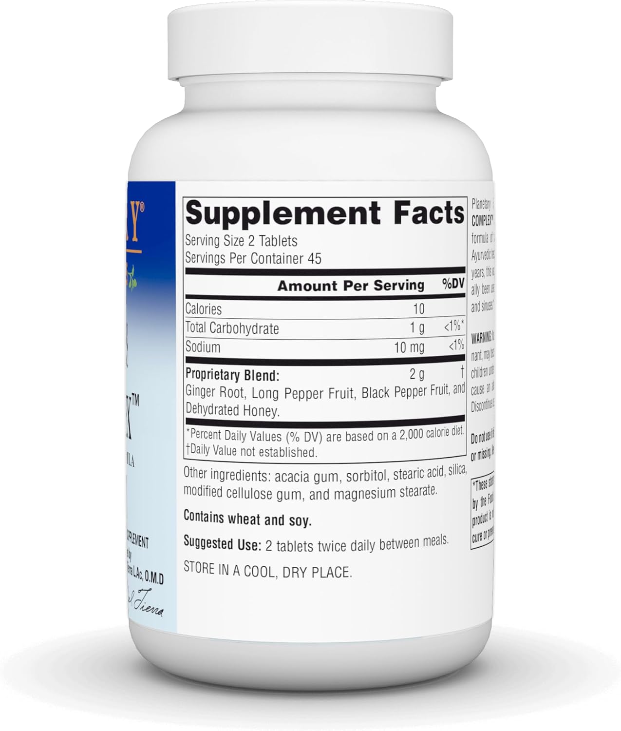Planetary Herbals Soporte Sinusal Tres Especias, 90 comprimidos