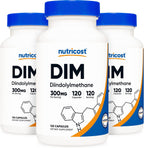 Nutricost DIM (Diindolylmethane) 300mg + BioPerine, 120 Cápsulas Vegetarianas