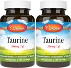 Carlson Taurina, Aminoácido de Forma Libre, 1000 mg, 100 Cápsulas
