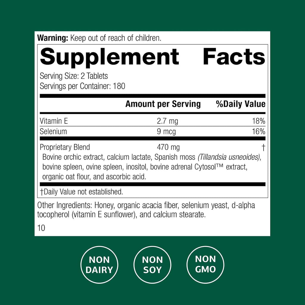 Standard Process Cataplex E2 - Suplemento para la salud del corazón con vitamina E y selenio - 90 comprimidos
